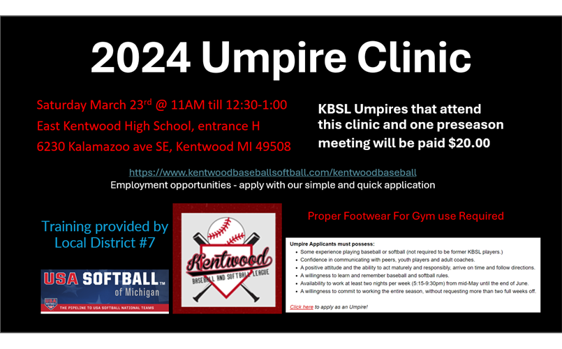 Apply to be an Umpire!